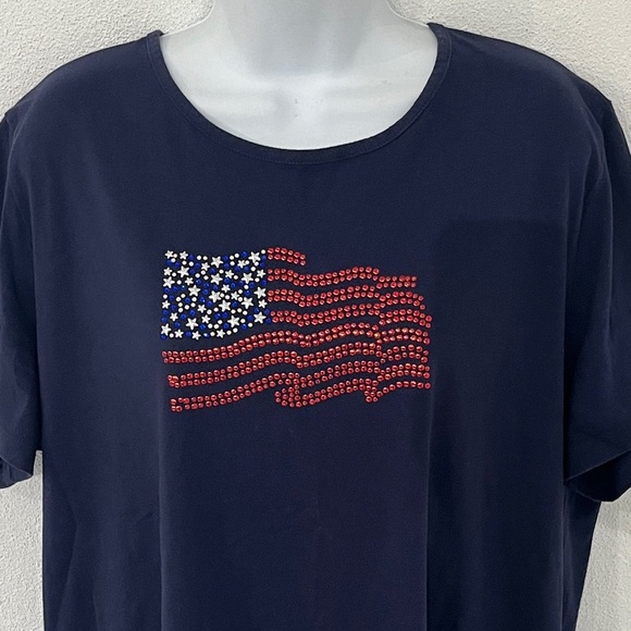 Coral Bay Patriotic Shirt Size 1X - Picture 3 of 5